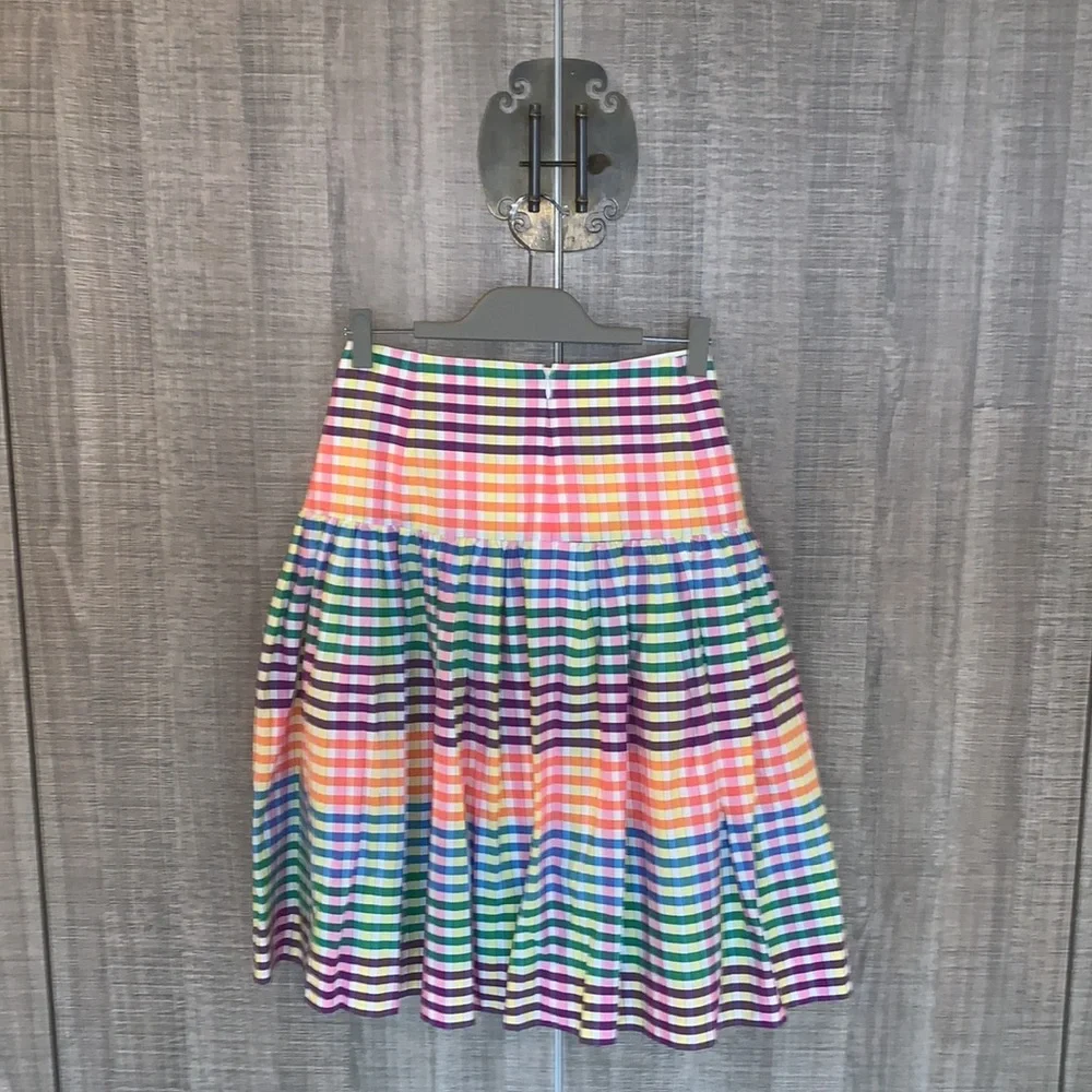 J Crew Tie Front Rainbow Skirt‎